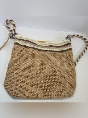 The Sak Tri-Colored Crochet Hobo Bag
